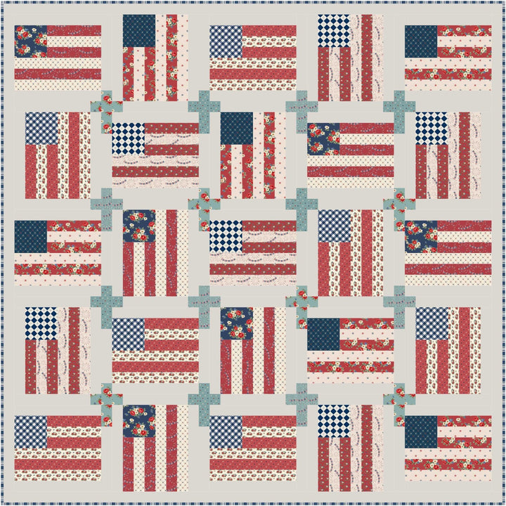 God and Country Quilt Kit - Easy Piecy Quilts
