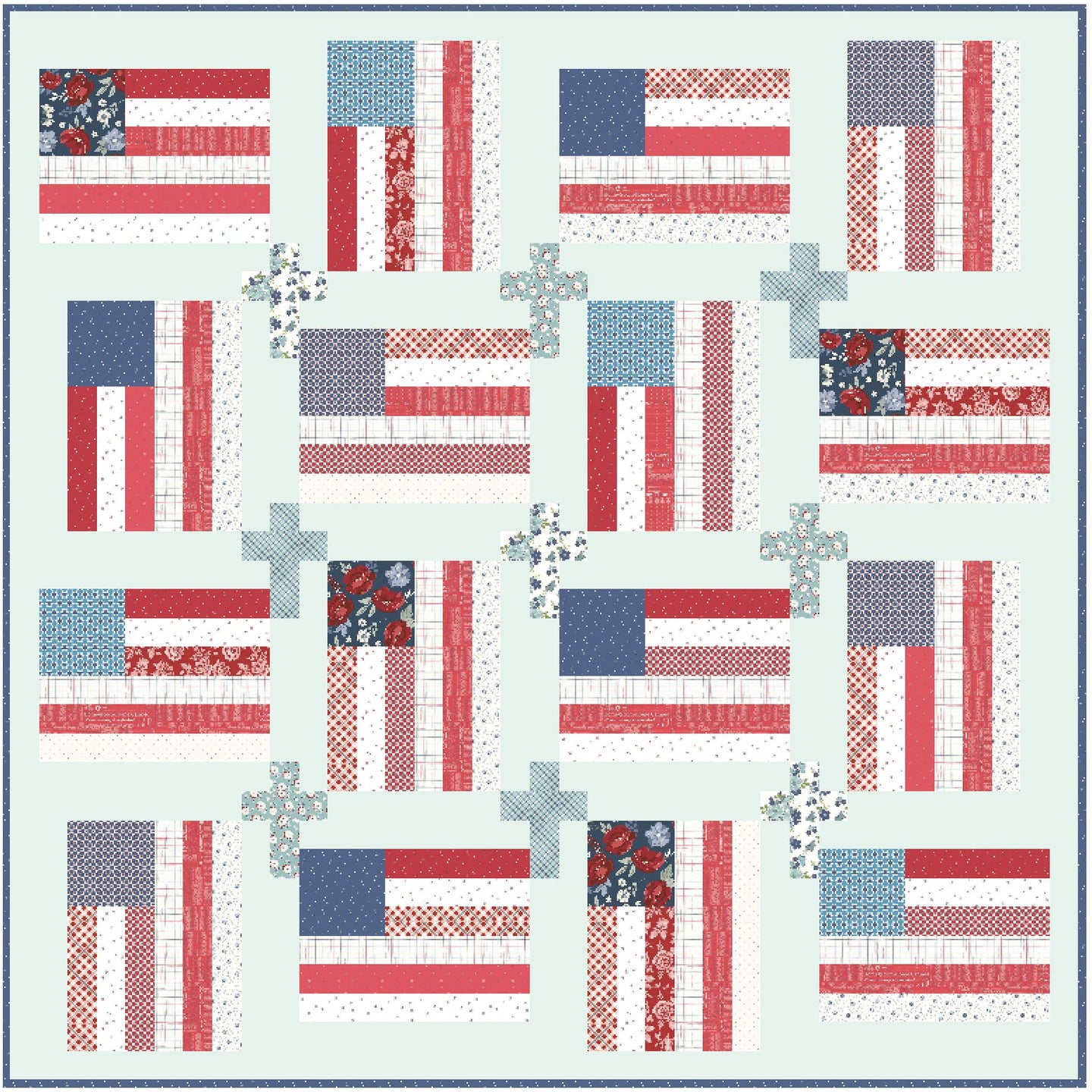 Simple Country Patterns God And Country Quilt Pattern – Easy Piecy Quilts