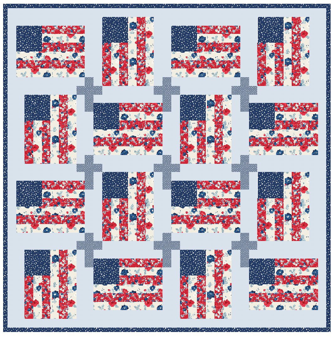 God And Country Quilt Pattern - Easy Piecy Quilts
