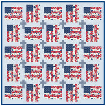 Load image into Gallery viewer, God And Country Quilt Pattern, Flag and Cross Pattern, Paper Print Version - Easy Piecy Quilts
