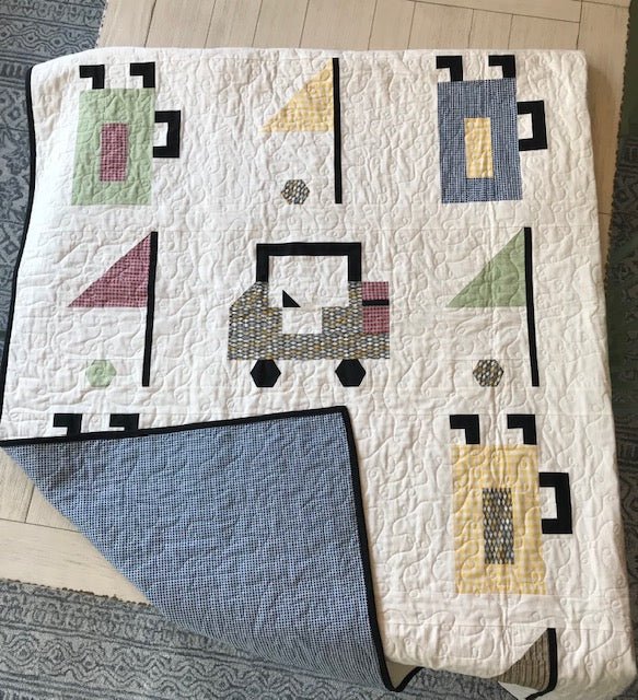 Golf Bags and Flags Quilt Pattern - Easy Piecy Quilts