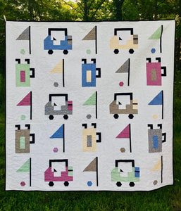 Golf Quilt Pattern - PRINT PAPER VERSION - Easy Piecy Quilts
