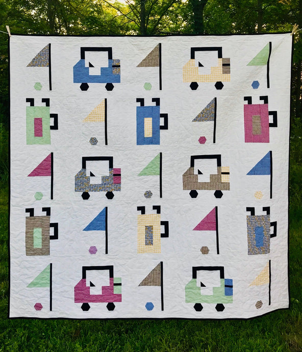 Golf Quilt Pattern - PRINT PAPER VERSION - Easy Piecy Quilts