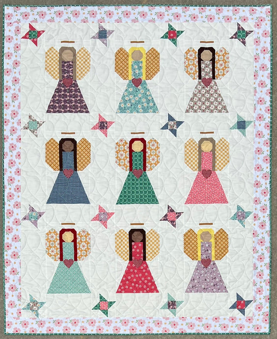 Guardian Angels Quilt Pattern, Paper Print Version Mailed - Easy Piecy Quilts