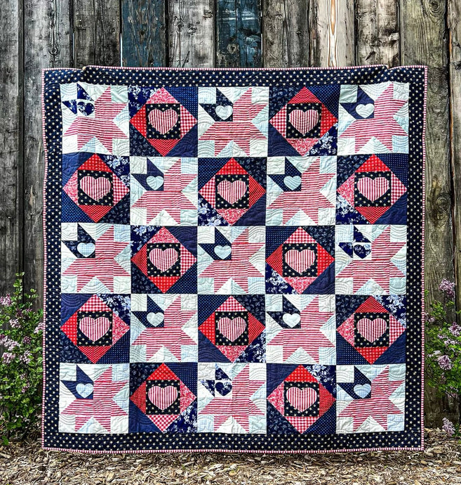 Love of Liberty Quilt Pattern - Paper Print Version, Mailed - Easy Piecy Quilts