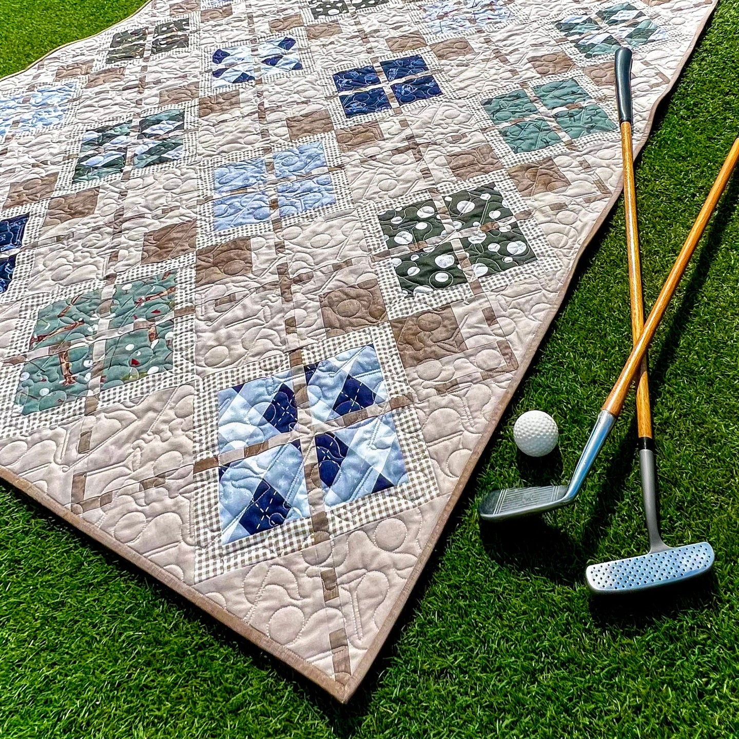 Match Play Argyle Golf Quilt Pattern – Easy Piecy Quilts