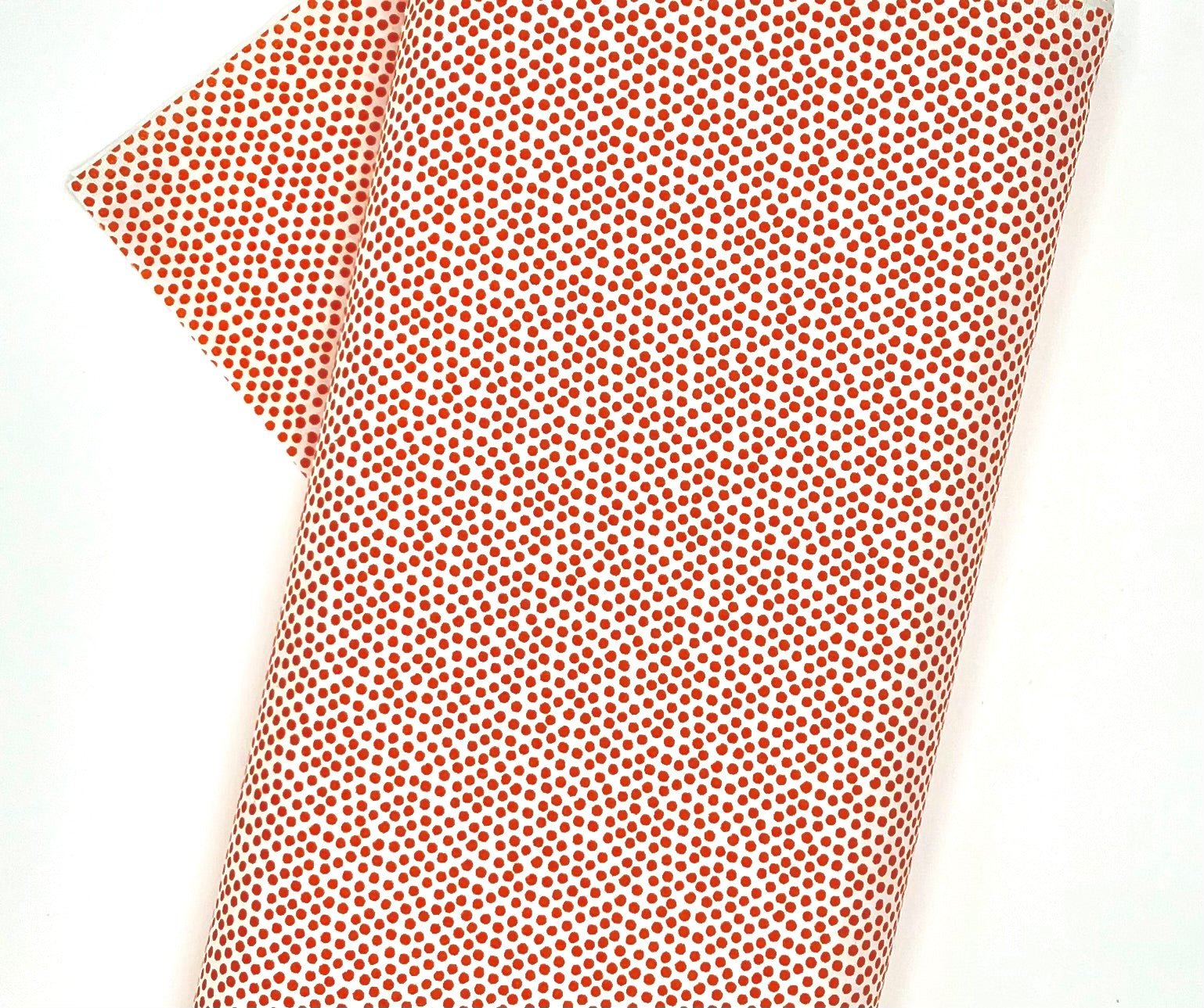 Orange and White Polka Dot Fabric - Easy Piecy Quilts