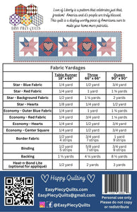 Patriotic Quilt Pattern Set - Easy Piecy Quilts