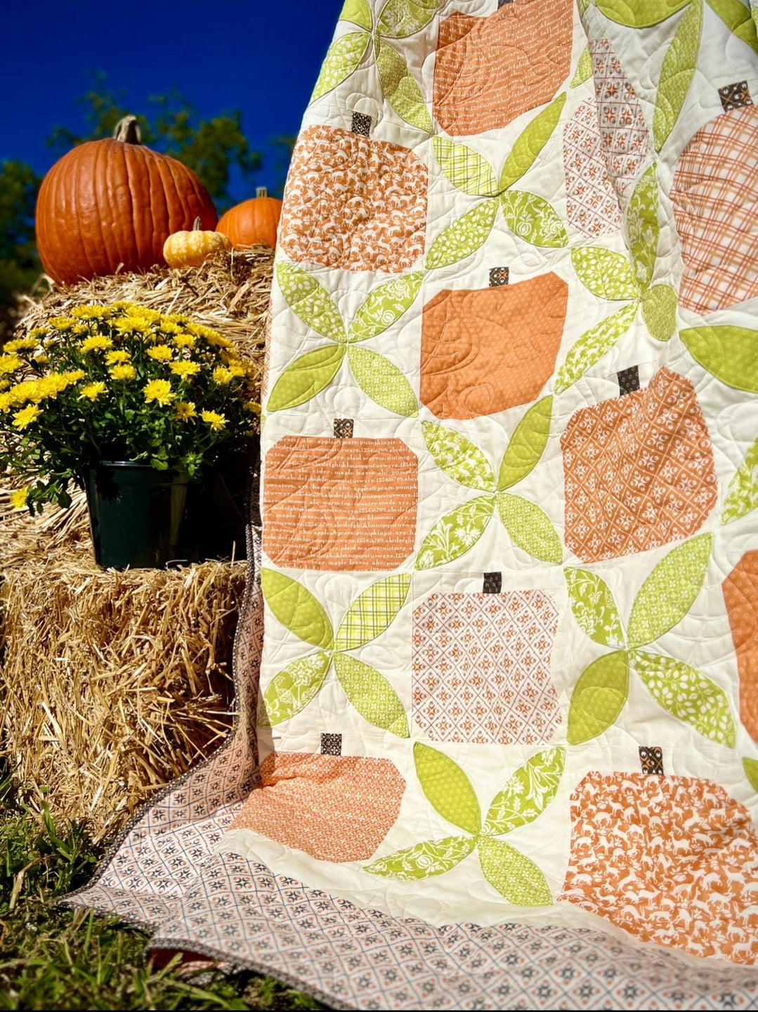 Pumpkin Vines Quilt Pattern – Easy Piecy Quilts