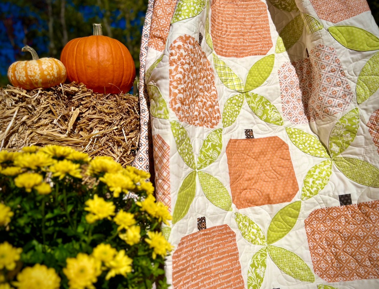 Pumpkin Vines Quilt Pattern - Easy Piecy Quilts