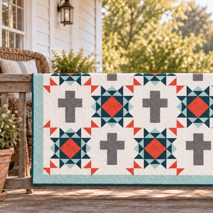 Rugged Cross Quilt Kit - Easy Piecy Quilts