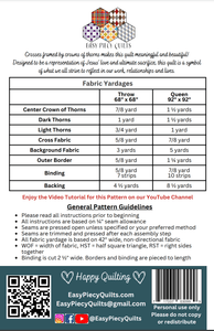 Rugged Cross Quilt Pattern - Easy Piecy Quilts