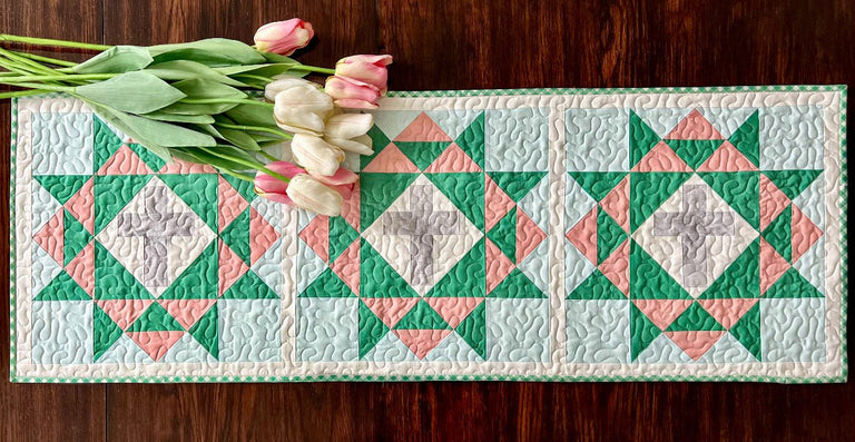 Simple Rugged Patterns Rugged Cross Table Runner Pattern – Easy Piecy Quilts