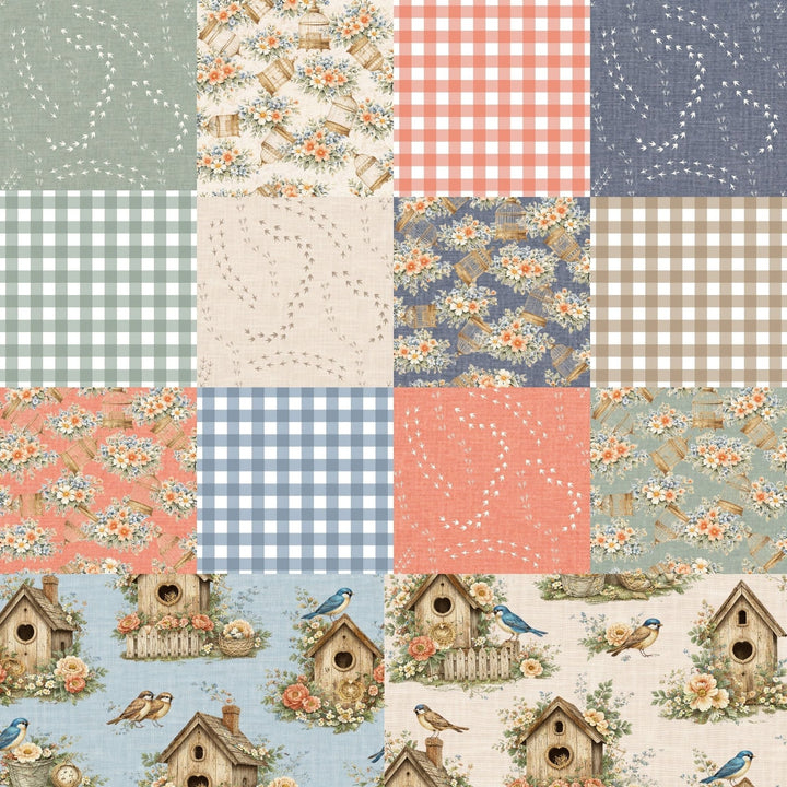 Songbirds Fabric Bundle - Easy Piecy Quilts