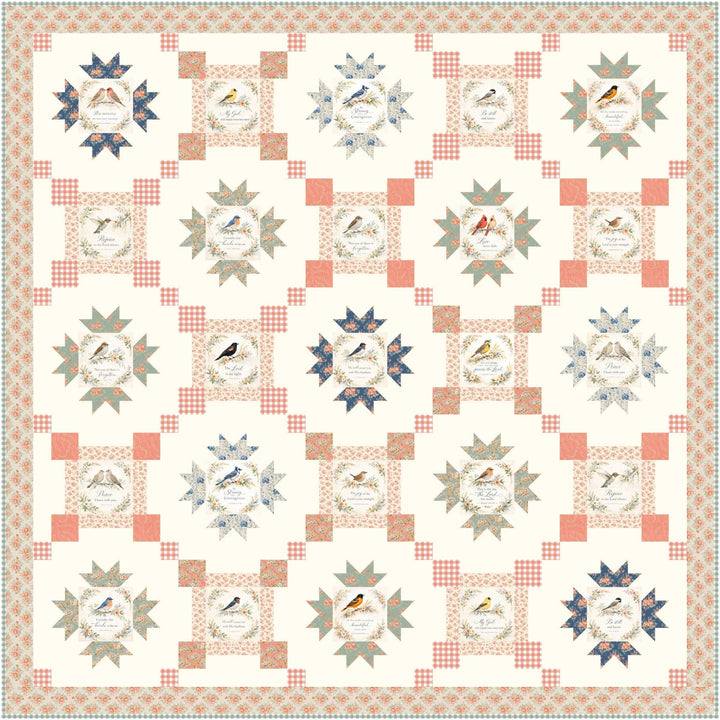 Songbirds & Scripture Quilt Kit - Easy Piecy Quilts