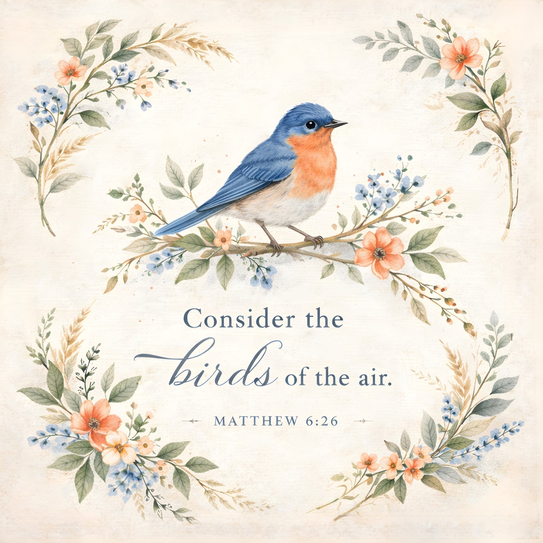 Songbirds & Scriptures Fabric Panel - Easy Piecy Quilts