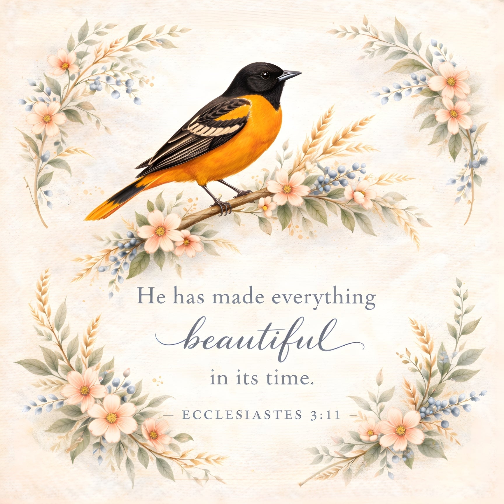 Songbirds & Scriptures Fabric Panel - Easy Piecy Quilts