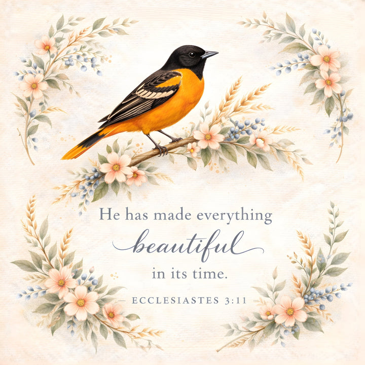 Songbirds & Scriptures Fabric Panel - Easy Piecy Quilts