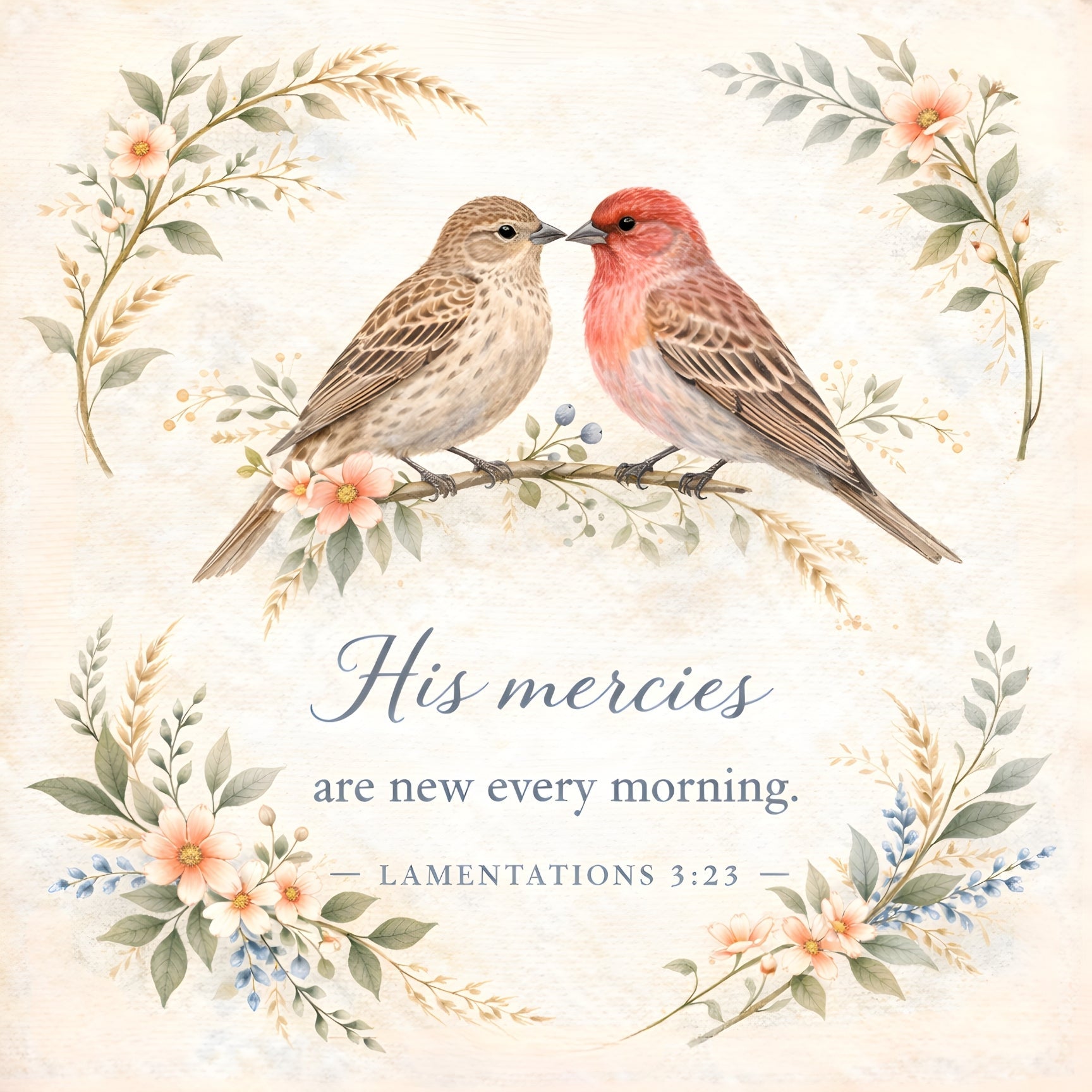 Songbirds & Scriptures Fabric Panel - Easy Piecy Quilts