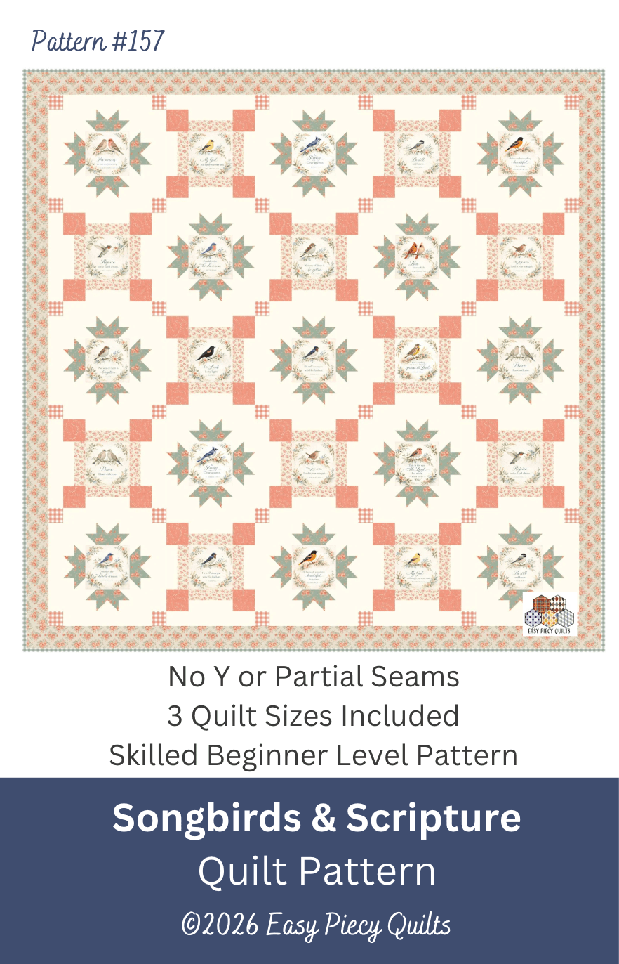 Songbirds & Scriptures Quilt Kit - Easy Piecy Quilts