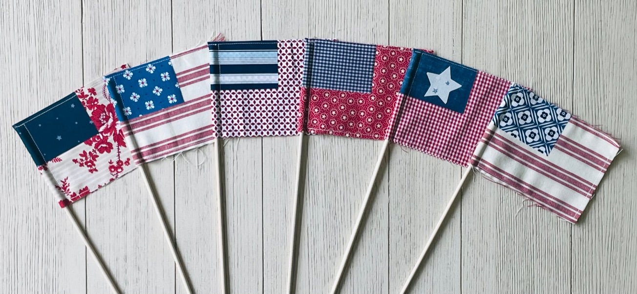 Simple Flags With Pattern Summer Flags Sewing Pattern - The Perfect Summer Decor – Easy Piecy Quilts