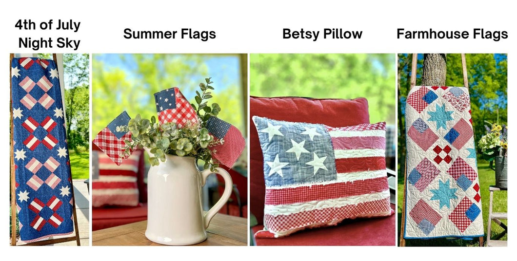 Summer Pattern Set + Flags - Easy Piecy Quilts