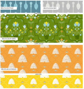 Sweet Tea and Honey Bees Fabric Collection from RB Studios - Easy Piecy Quilts