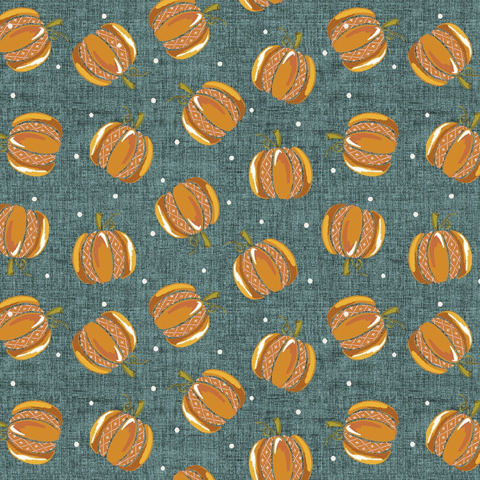 Teal and Orange Pumpkins - Easy Piecy Quilts