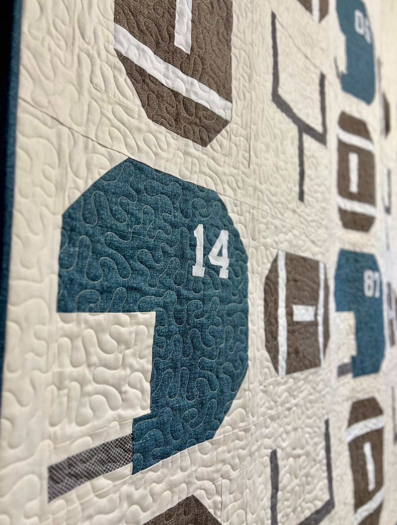 Team Football Quilt Pattern - Easy Piecy Quilts