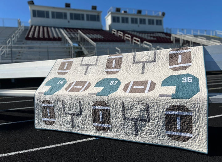 Team Football Quilt Pattern - Easy Piecy Quilts