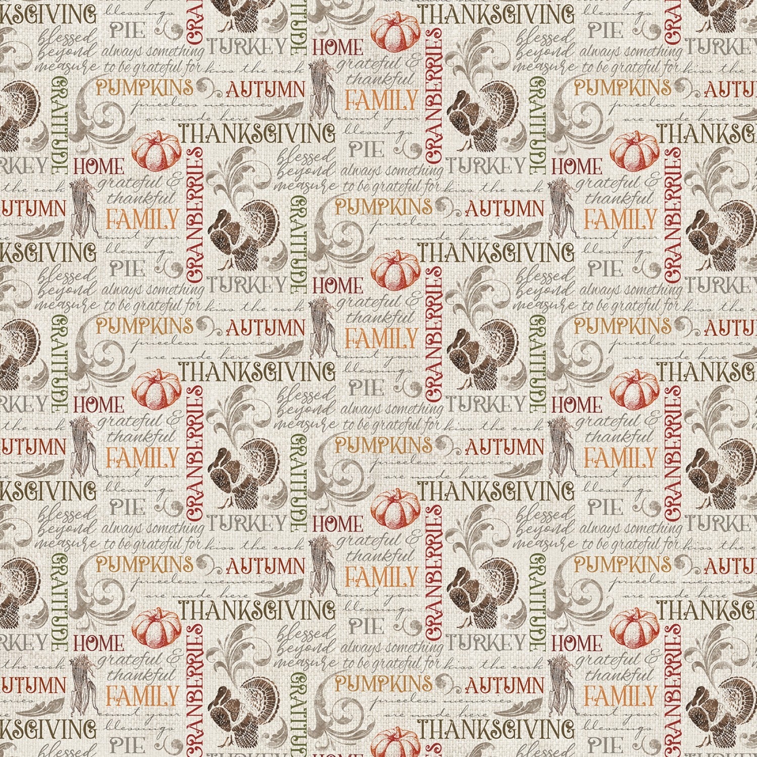 Turkey Time Fabric Collection - Benartex - Easy Piecy Quilts