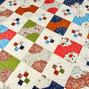 Vintage Bows Fabric Quilt Kit - 46" x 55" - Easy Piecy Quilts