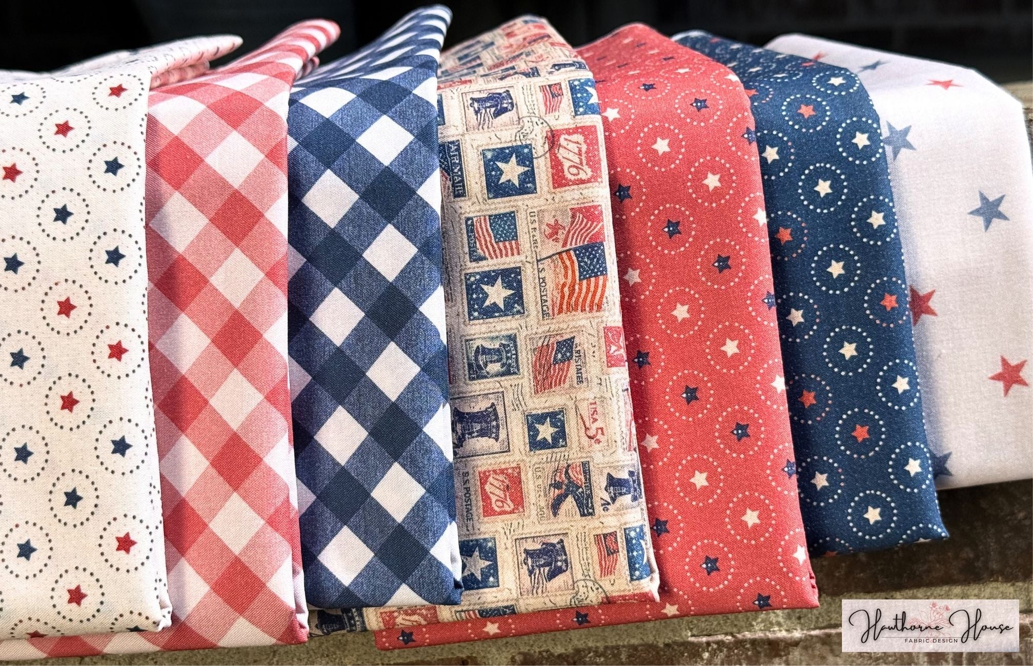 Vintage Stamps Fabric Bundle - Easy Piecy Quilts