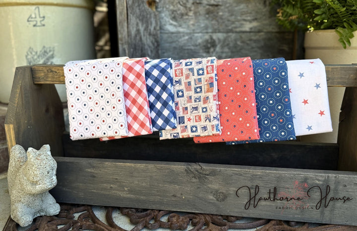 Vintage Stamps Fabric Bundle - Easy Piecy Quilts