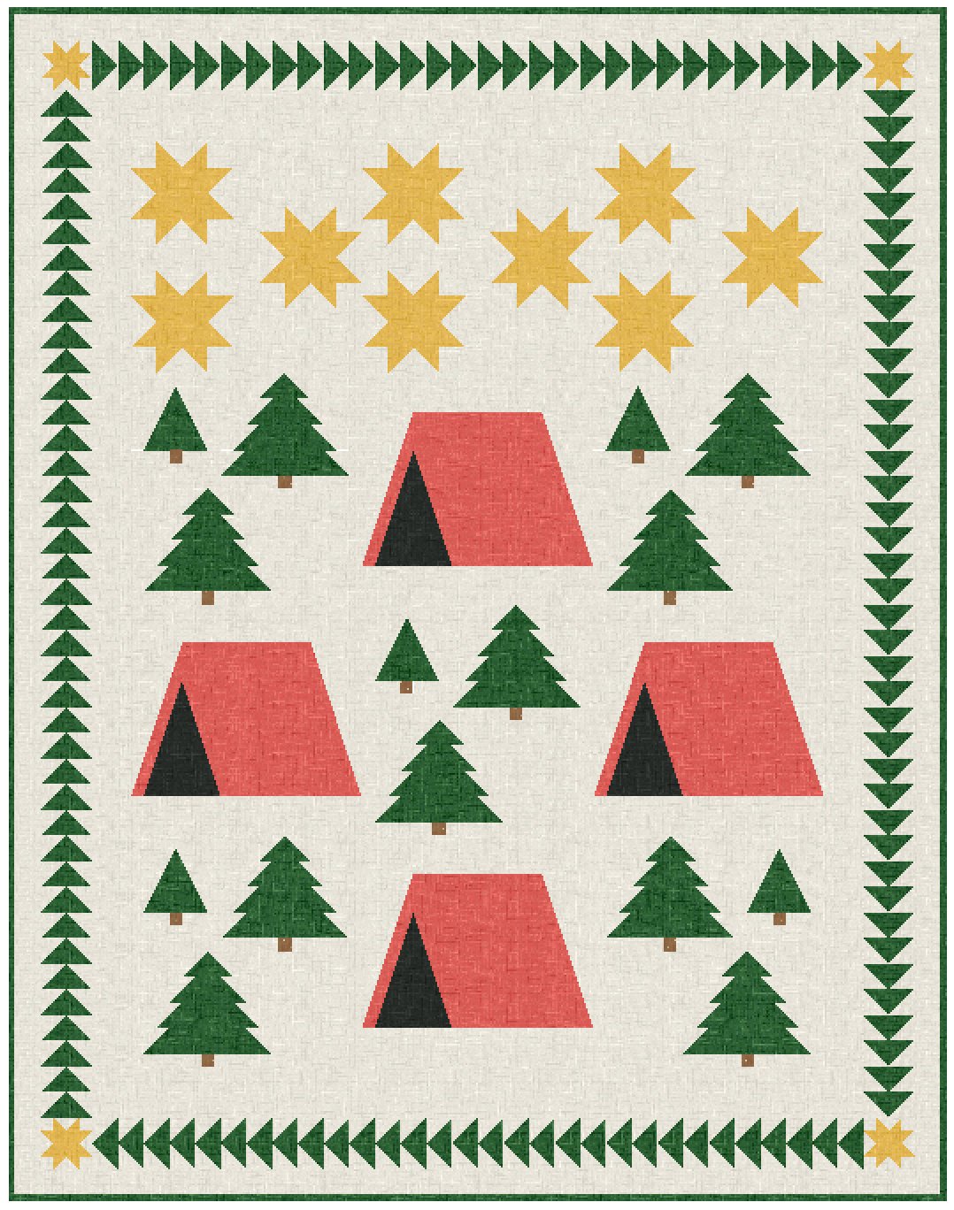 Woodland Camping Adventure Quilt Pattern - Easy Piecy Quilts