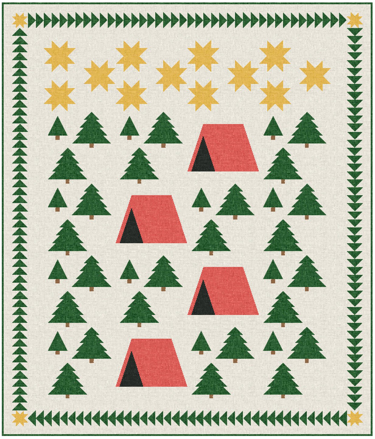 Woodland Camping Adventure Quilt Pattern - Easy Piecy Quilts