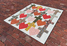 Load image into Gallery viewer, &quot;Yes He Loves Me&quot; Crosses and Hearts Quilt Pattern Paper Print Version - Easy Piecy Quilts
