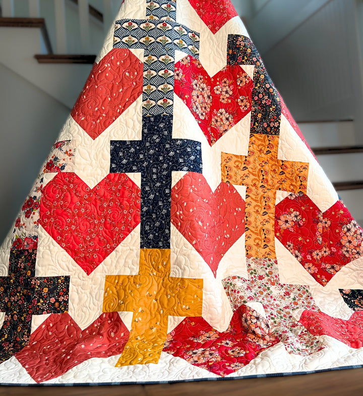 Yes He Loves Me Quilt Kit - Easy Piecy Quilts