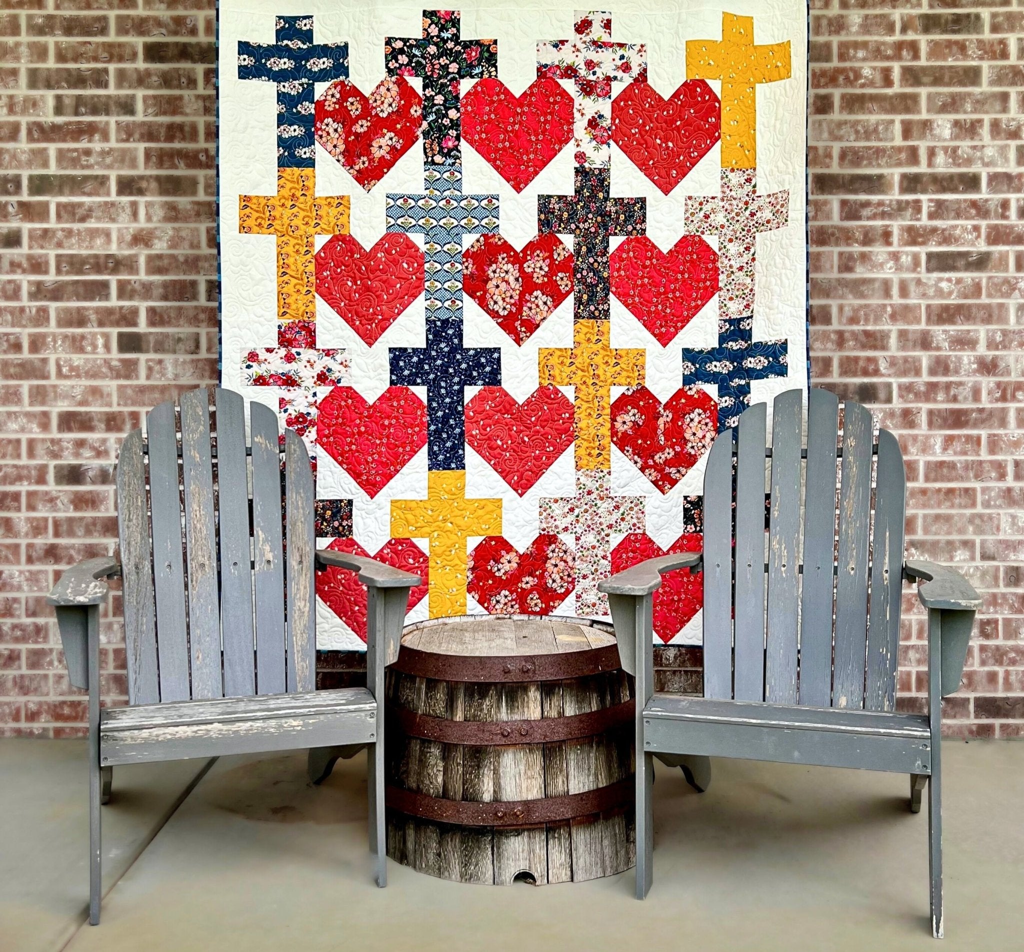Yes He Loves Me Quilt Kit - Easy Piecy Quilts