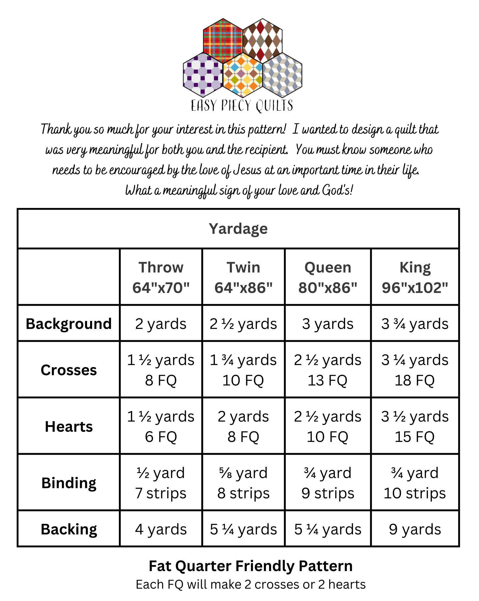 Yes He Loves Me Quilt Pattern - Easy Piecy Quilts