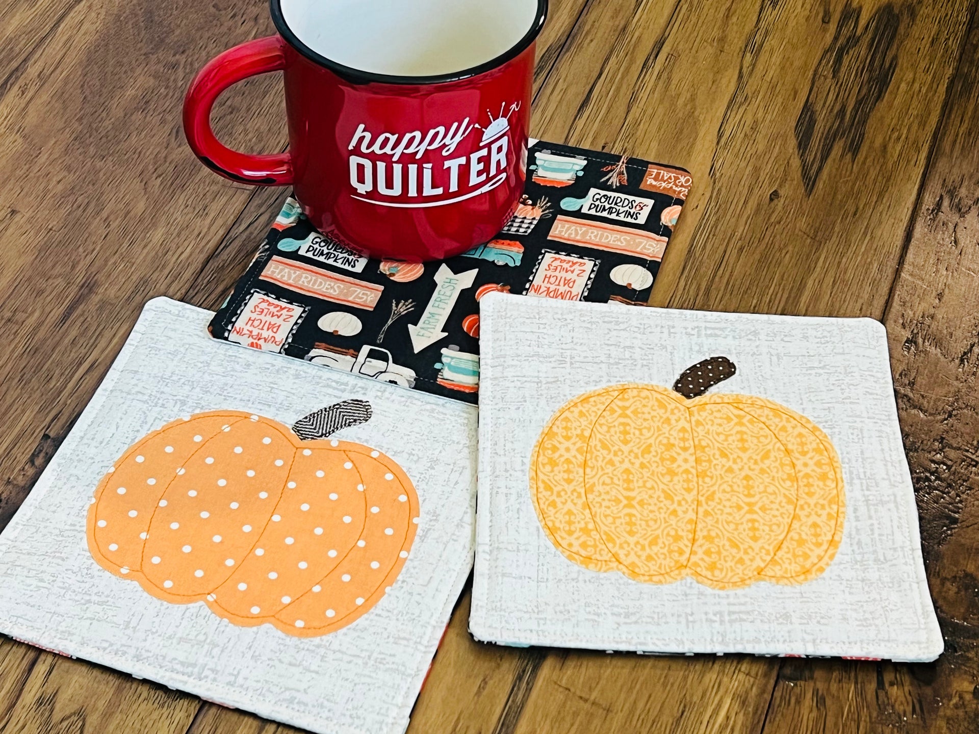 Pumpkin Mug Rug Pattern - Instant PDF Download