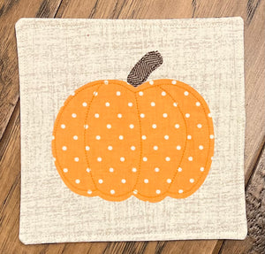 Pumpkin Mug Rug Pattern - Instant PDF Download