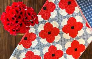 Poppy Quilt Pattern - Paper Print Version, Mailed