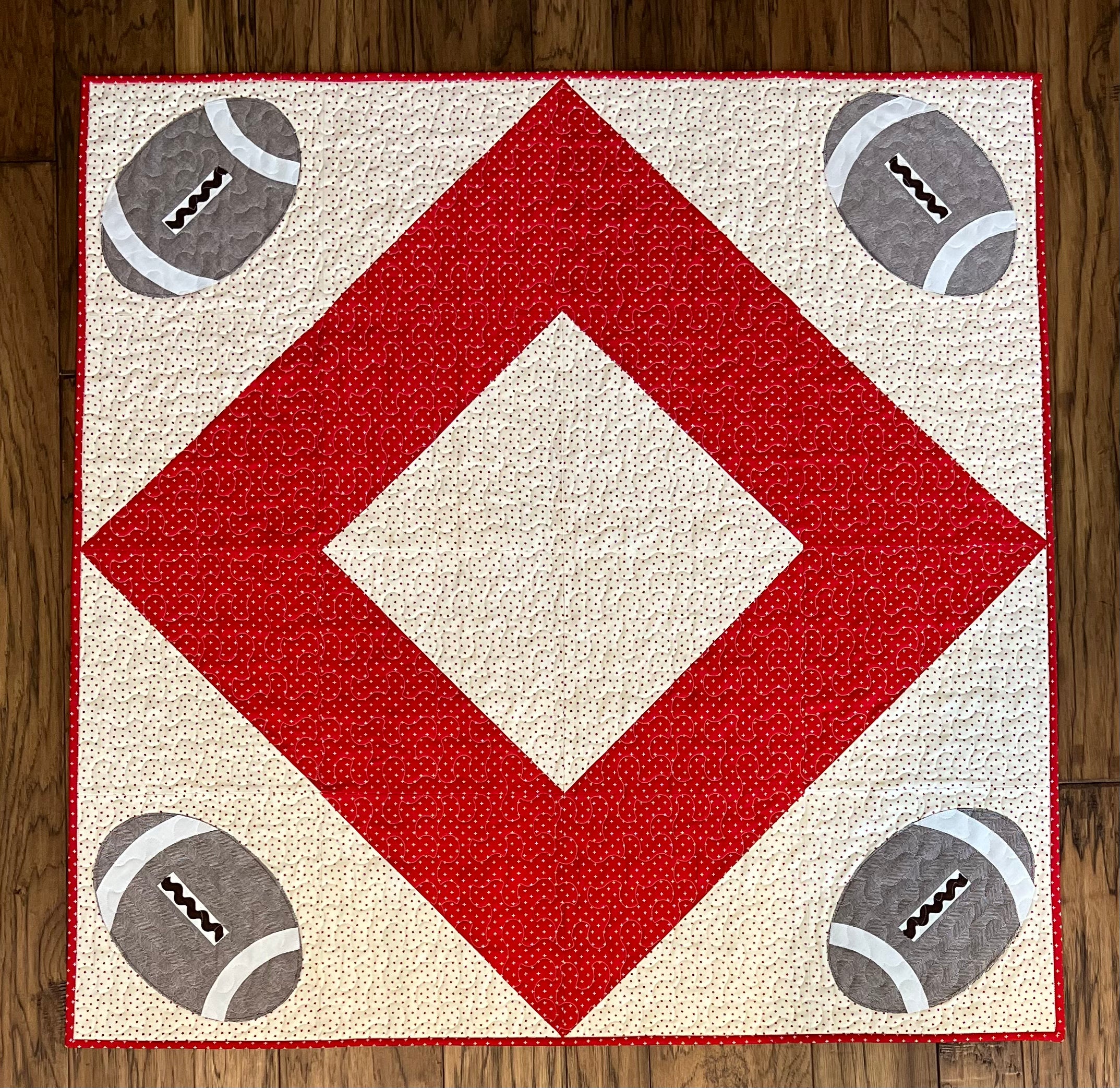 Football Table Topper or Lap Quilt Pattern