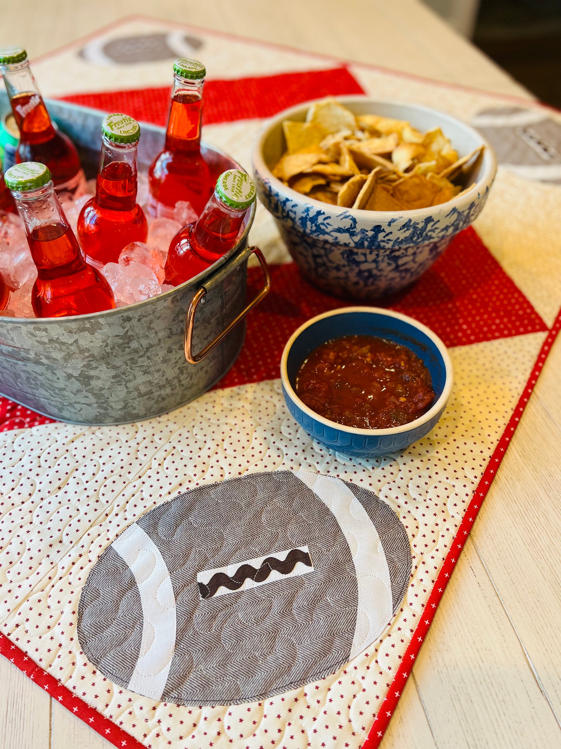 Football Table Topper or Lap Quilt Pattern