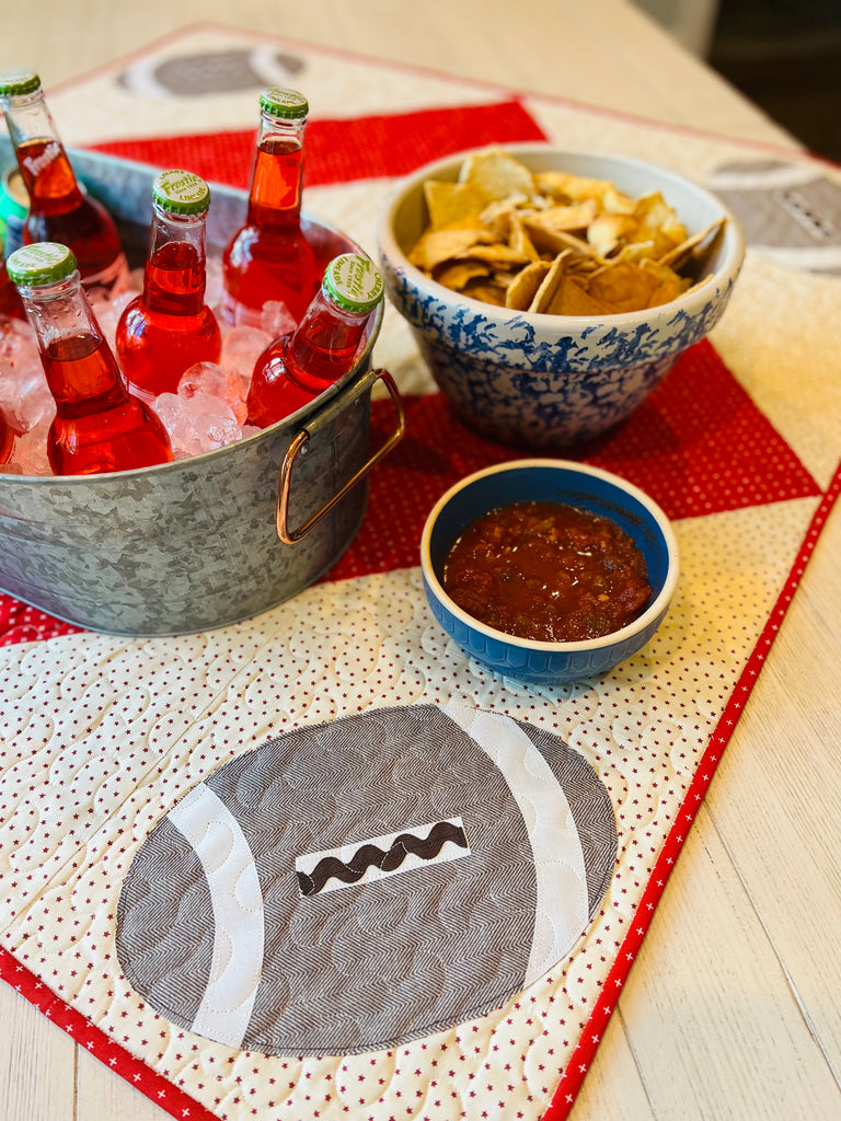Football Table Topper or Lap Quilt
