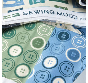 Fat Quarter Panel of Sewing Mood Fabric - Cool by Paintbrush Studios