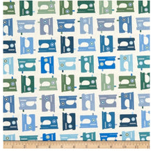 Load image into Gallery viewer, Fat Quarter Panel of Sewing Mood Fabric - Cool by Paintbrush Studios
