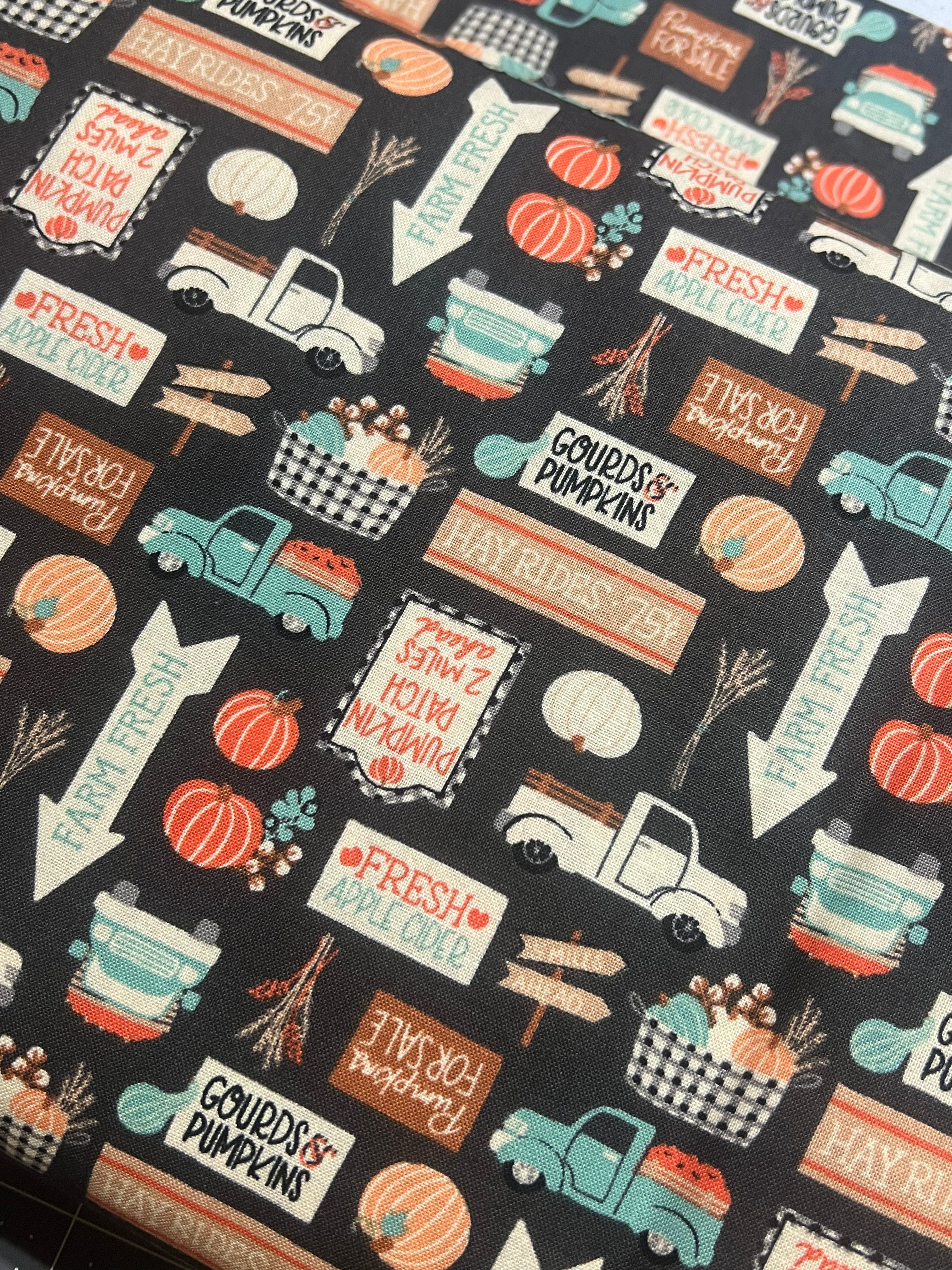 Pumpkin Patch Truck Fabric
