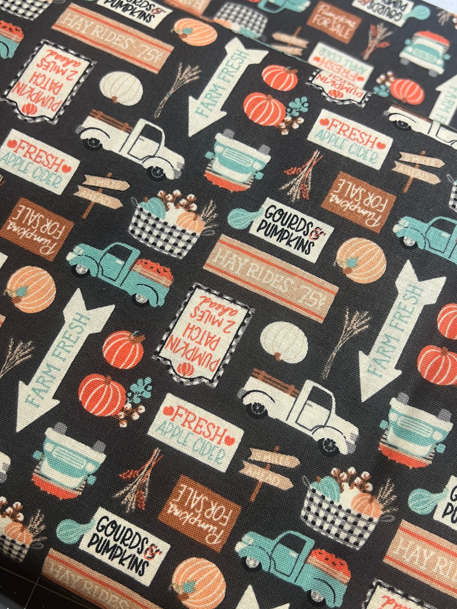 Pumpkin Patch Truck Fabric